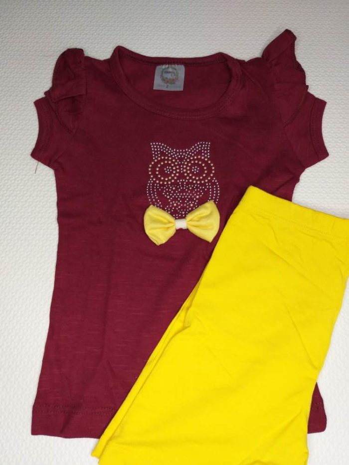 Conjunto com blusa bordada coruja - Image 3
