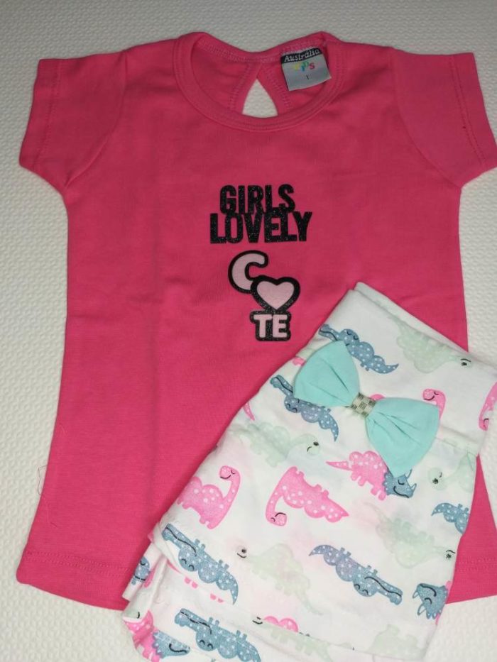 Conjunto Manguinha Girls Lovely