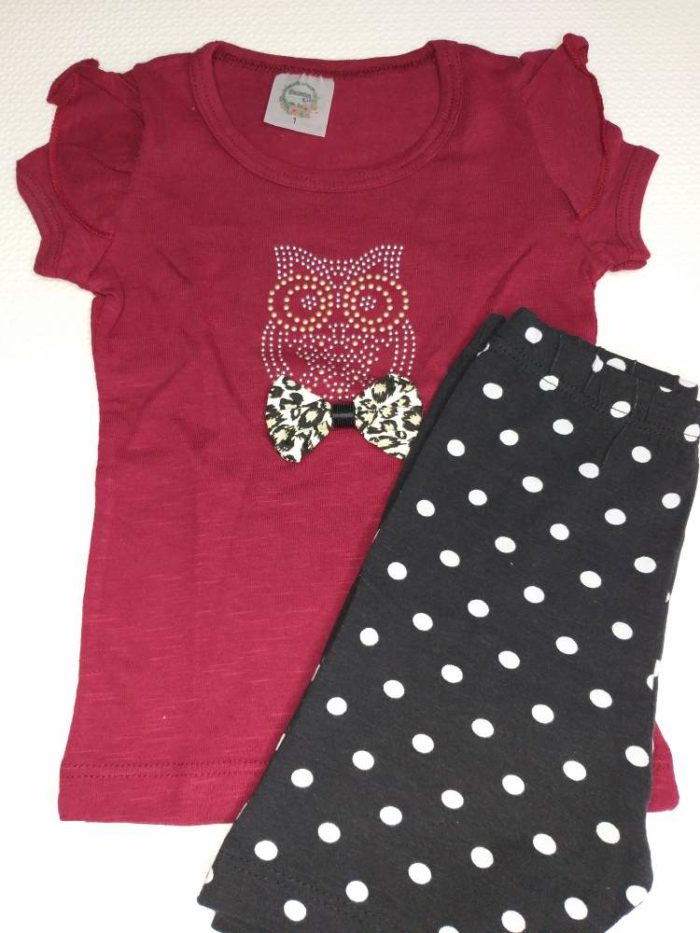 Conjunto com blusa bordada coruja - Image 4